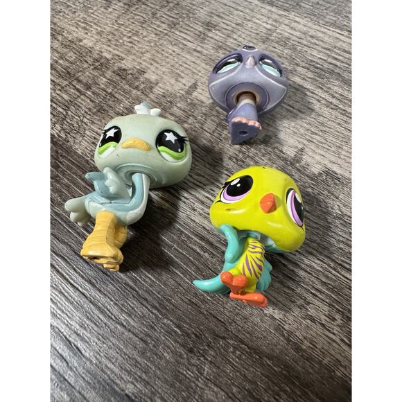 Lot Of 13 Littlest Pet Shop Birds Flamingo Ostrich Swan Parakeet Peacock Pelican - Picture 5 of 16